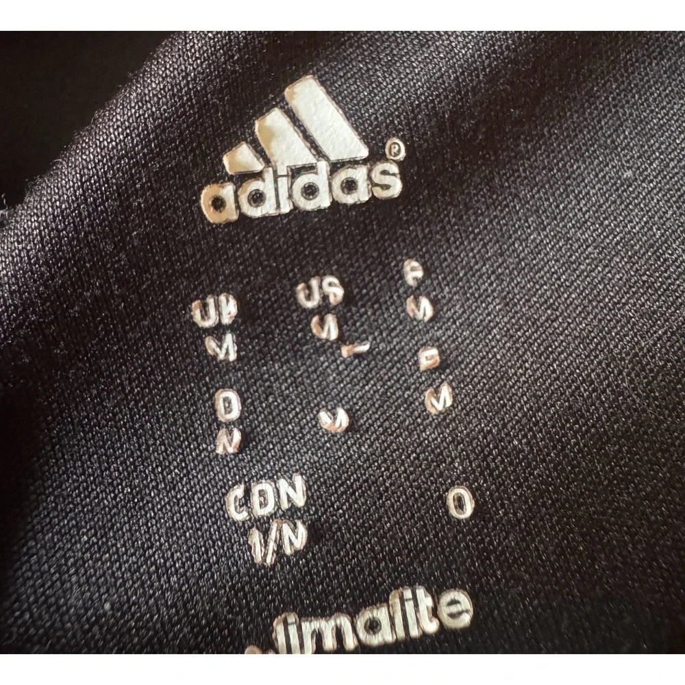adidas Climalite Men's Track Pants Black/White M Drawstring Elastic Waist